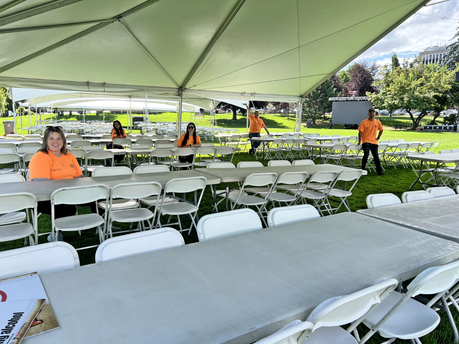 Dawson Group volunteers at Riverside Park during Kamloops Ribfest 2025