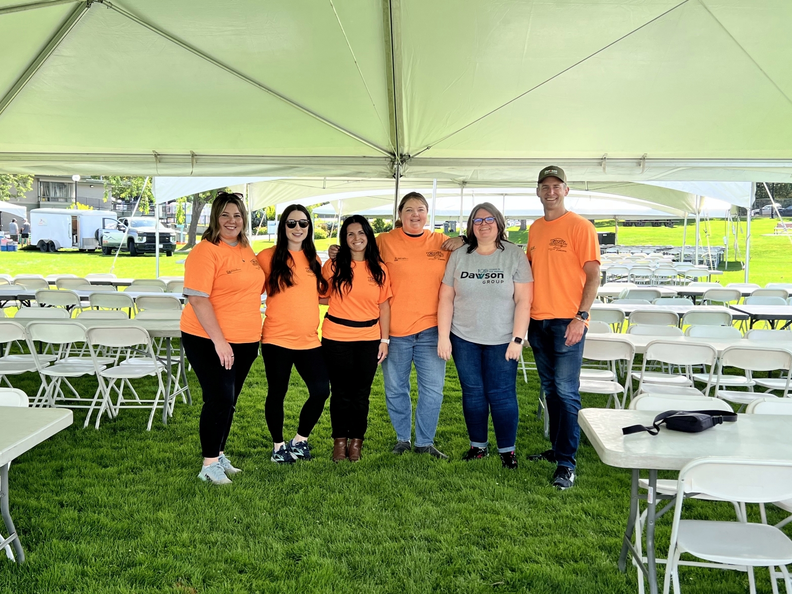 Dawson Group volunteers at Riverside Park during Kamloops Ribfest 2025