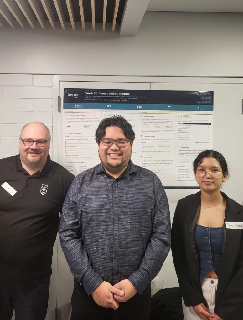 Angelo Eserio and Pasang Sherpa presenting Dawson Group WRAP project at the TRU SUPER Conference in Kamloops, BC